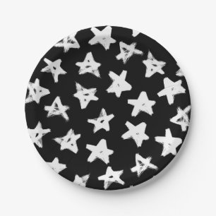 Stars pattern paper plates