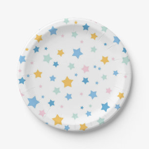 Stars pattern paper plates