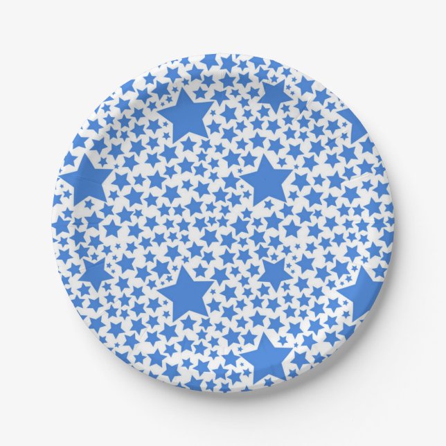 Stars pattern paper plates (Front)