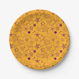 Stars pattern paper plates