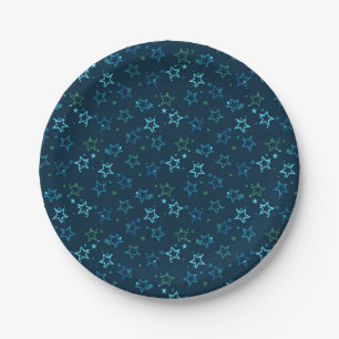 Stars pattern paper plates