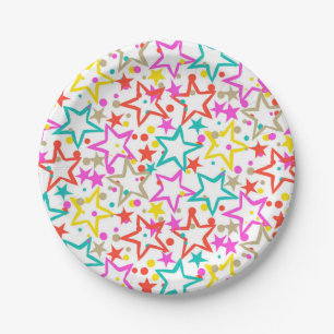 Stars pattern paper plates