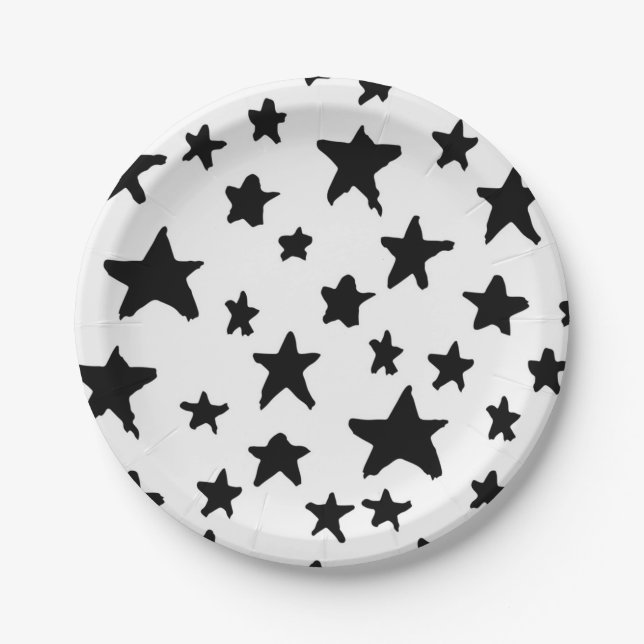 Stars pattern paper plates (Front)