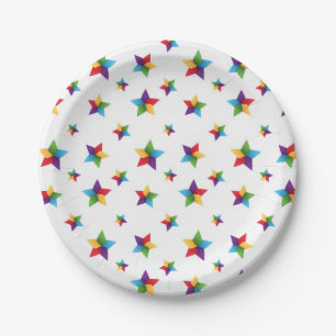 Stars pattern paper plates