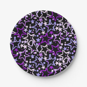 Stars pattern paper plates