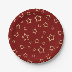 Stars pattern paper plates