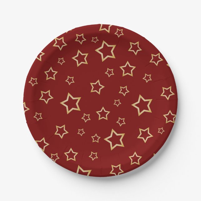 Stars pattern paper plates (Front)