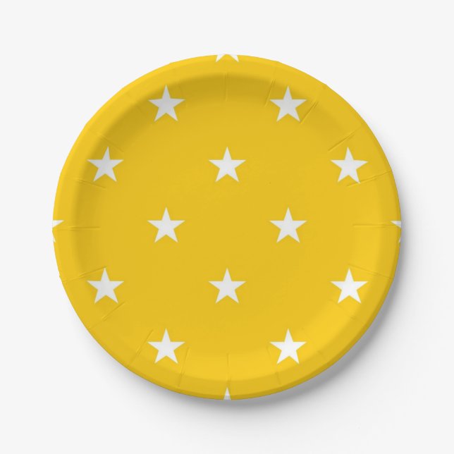 Stars pattern paper plates (Front)