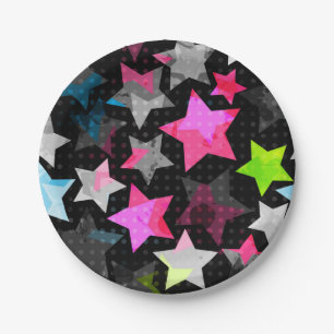 Stars pattern paper plates