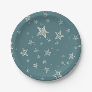 Stars pattern paper plates