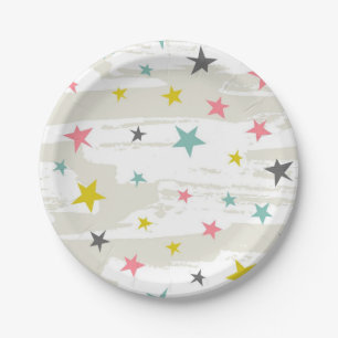 Stars pattern paper plates