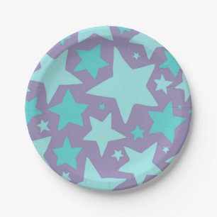 Stars pattern paper plates