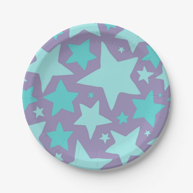 Stars pattern paper plates (Front)