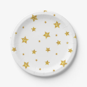 Stars pattern paper plates