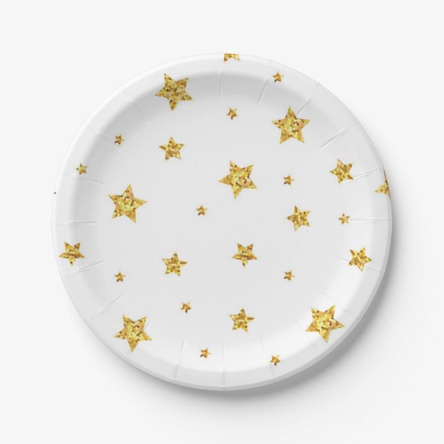 Stars pattern paper plates (Front)