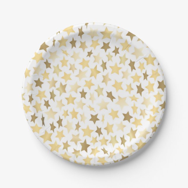 Stars pattern paper plates (Front)