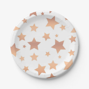 Stars pattern paper plates