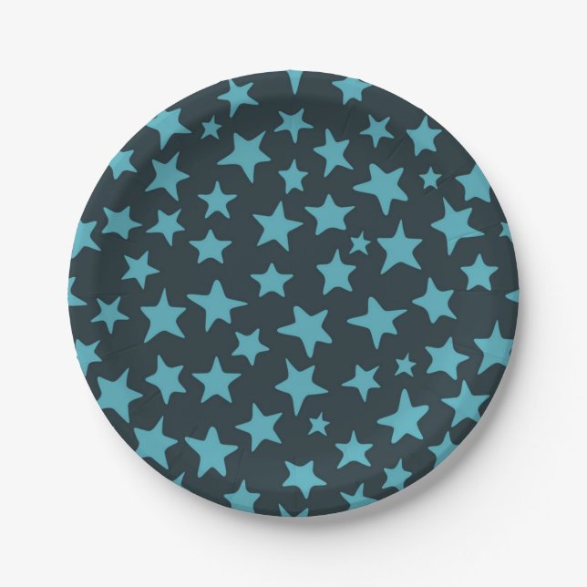 Stars pattern paper plates (Front)