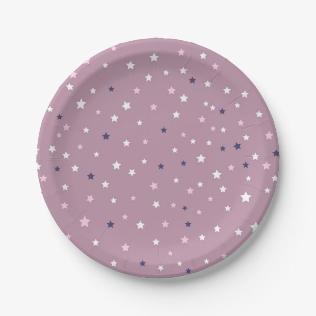 Stars pattern paper plates (Front)