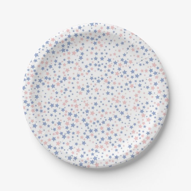 Stars pattern paper plates (Front)