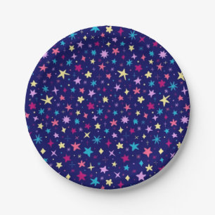 Stars pattern paper plates