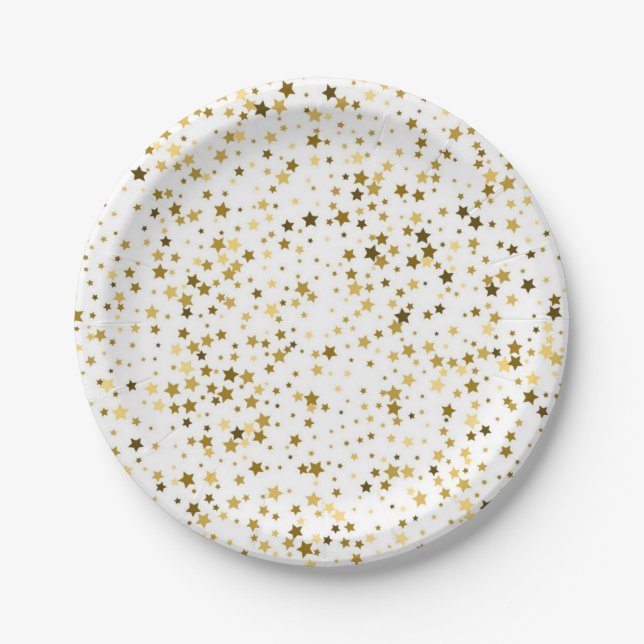 Stars pattern paper plates (Front)