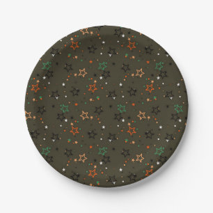Stars pattern paper plates