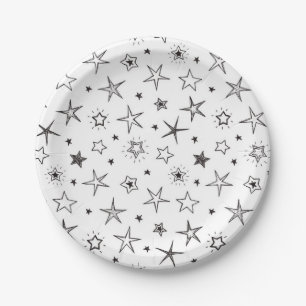 Stars pattern paper plates