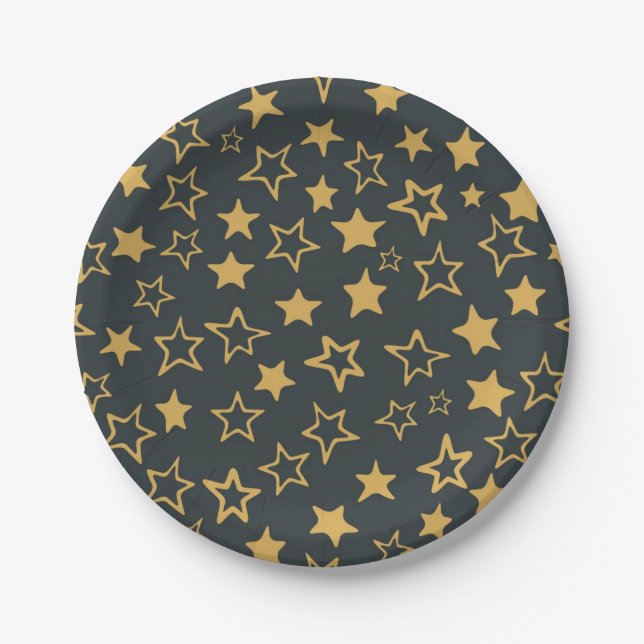 Stars pattern paper plates (Front)