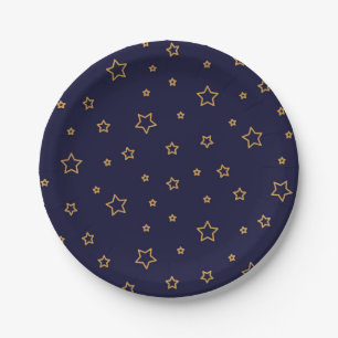 Stars pattern paper plates