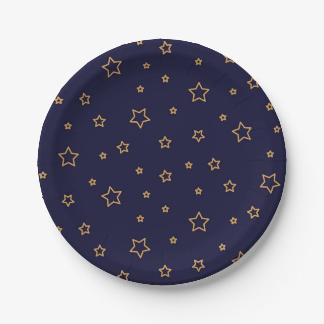 Stars pattern paper plates (Front)