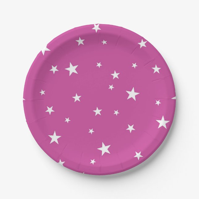 Stars pattern paper plates (Front)