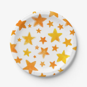 Stars pattern paper plates