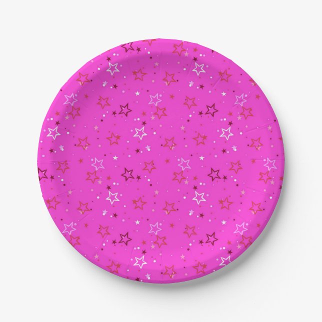 Stars pattern paper plates (Front)