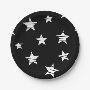 Stars pattern paper plates