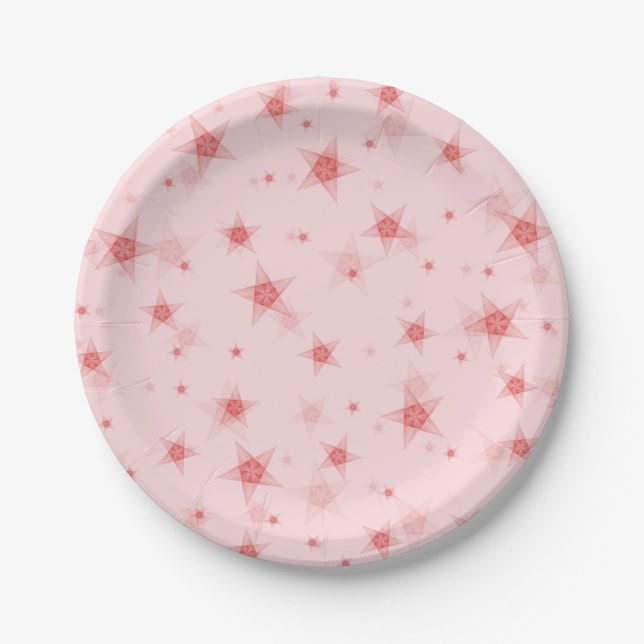 Stars pattern paper plates (Front)