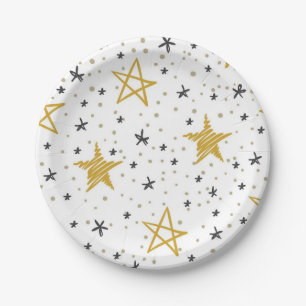 Stars pattern paper plates