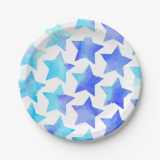 Stars pattern paper plates (Front)