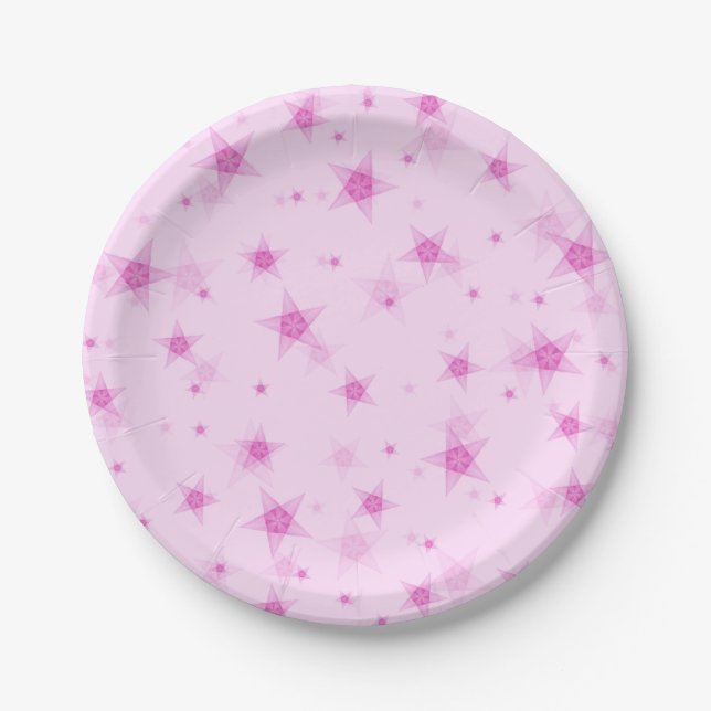 Stars pattern paper plates (Front)