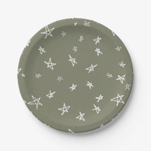 Stars pattern paper plates