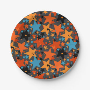 Stars pattern paper plates
