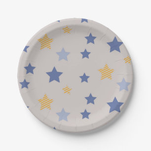 Stars pattern paper plates