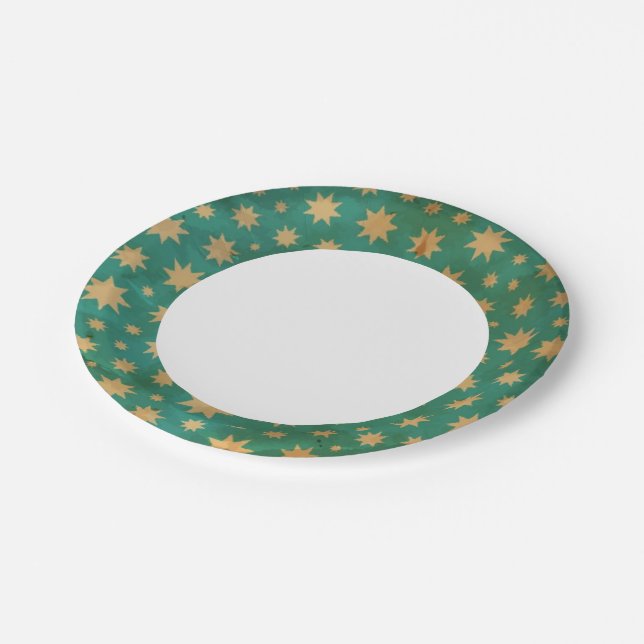 Stars pattern paper plates (Angled)