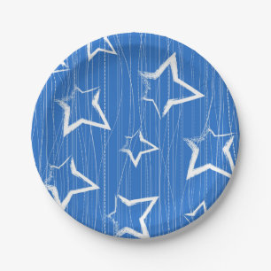 Stars pattern paper plates