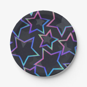 Stars pattern paper plates