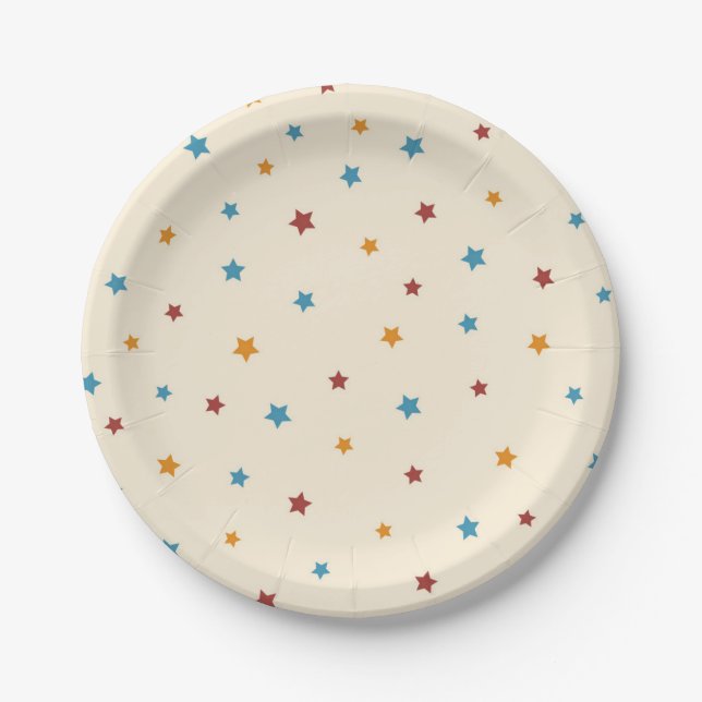 Stars pattern paper plates (Front)