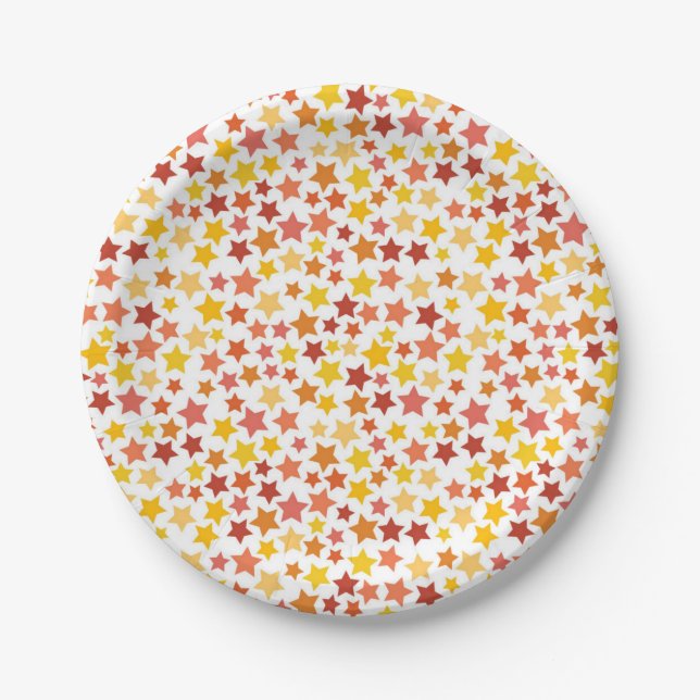 Stars pattern paper plates (Front)