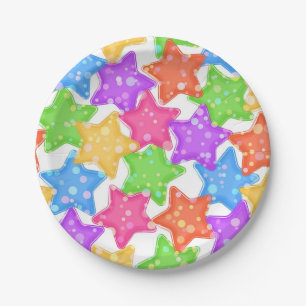 Stars pattern paper plates
