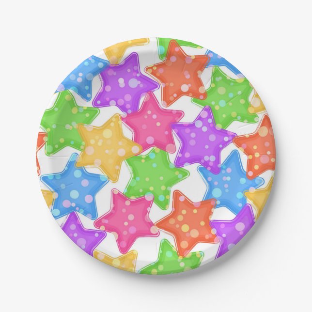 Stars pattern paper plates (Front)