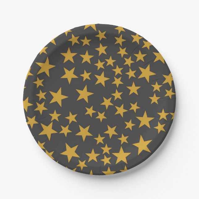 Stars pattern paper plates (Front)